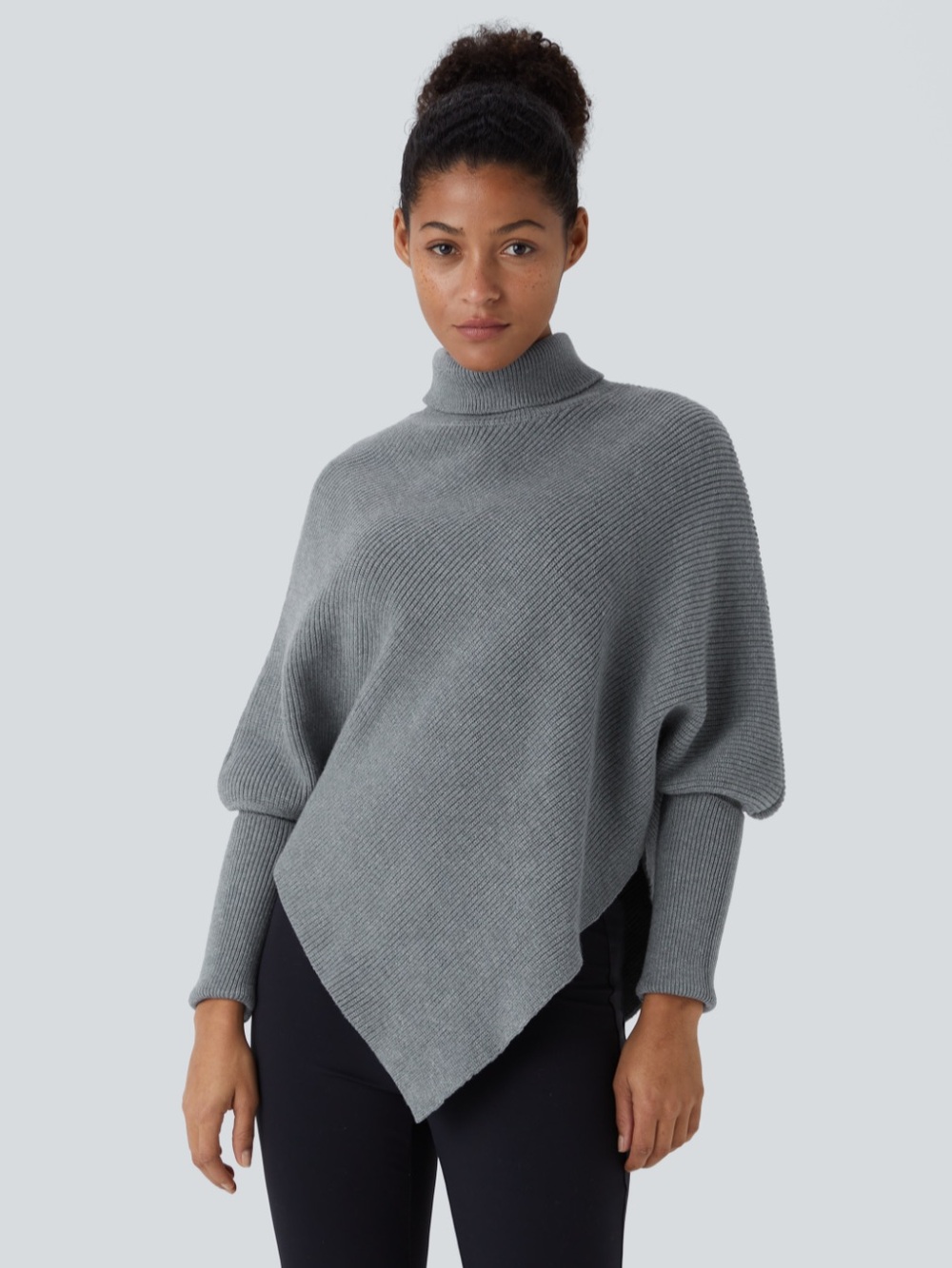 NWT Halara Long-sleeve Asymmetrical Hem Turtleneck Sweater